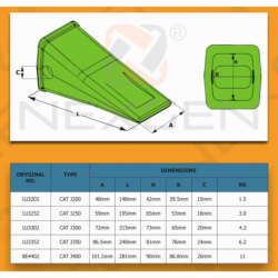 Tooth Bucket suitable for CAT J250 - 1U3252