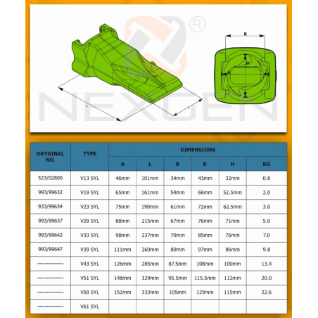 Tooth ESCO V61 SYL - Replacement