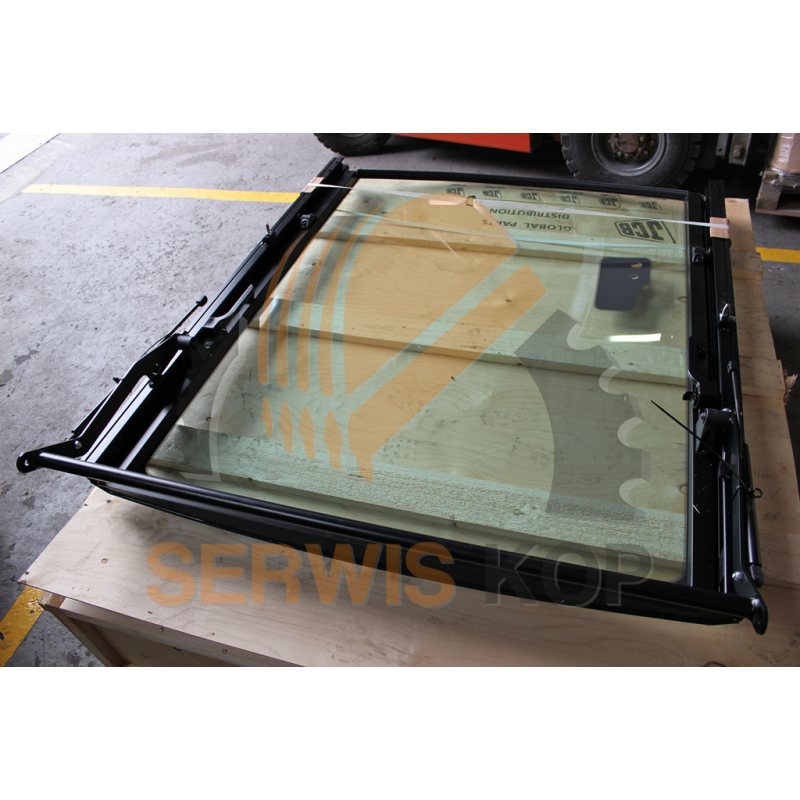 Window with rear glass - P21 cabin suitable for JCB 3CX 4CX - 332/F5272