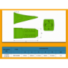 Tooth Bucket J300 LONG HD SHARK - suitable for CAT