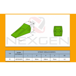 Nakładka zęba PC200 - pasująca do Komatsu - 2057019570