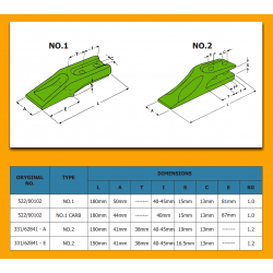 Tooth Bucket suitable for JCB MINI - 20mm - 331/62841