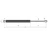 Strut door stay 340 x 110 suitable for JCB 3CX 4CX doors