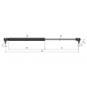 Strut gas for rear window suitable for JCB 3CX 4CX