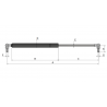 Strut gas door Cab P21 suitable for JCB 4CX 3CX