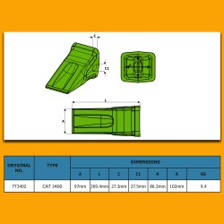 Tooth Bucket suitable for CAT  J400