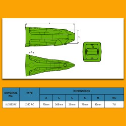 Tooth Bucket - J350 ROCK SHARK suitable for CAT