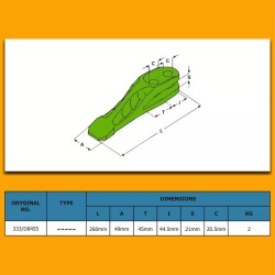 Tooth Bucket suitable for JCB 4CX 3CX - SHARK / NEW MODEL