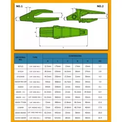 Adapter koparkowy zęba J450 / J460