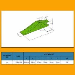 Tooth suitable for KUBOTA - Mini crawler excavators