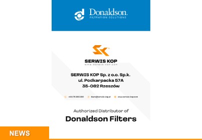 Serwis Kop Sp. z o.o. Sp.K is now an authorized distributor of Donaldson filters