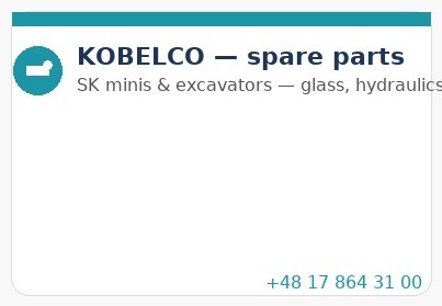 Kobelco — SK excavators: history, models, spare parts